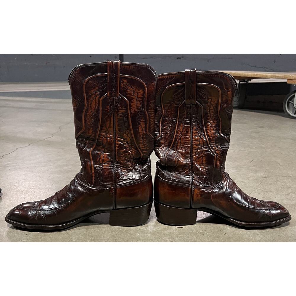 Lucchese VINTAGE SAN ANTONIO Oxblood DANCEHALL RANCH HAND RODEO Boots 12 D